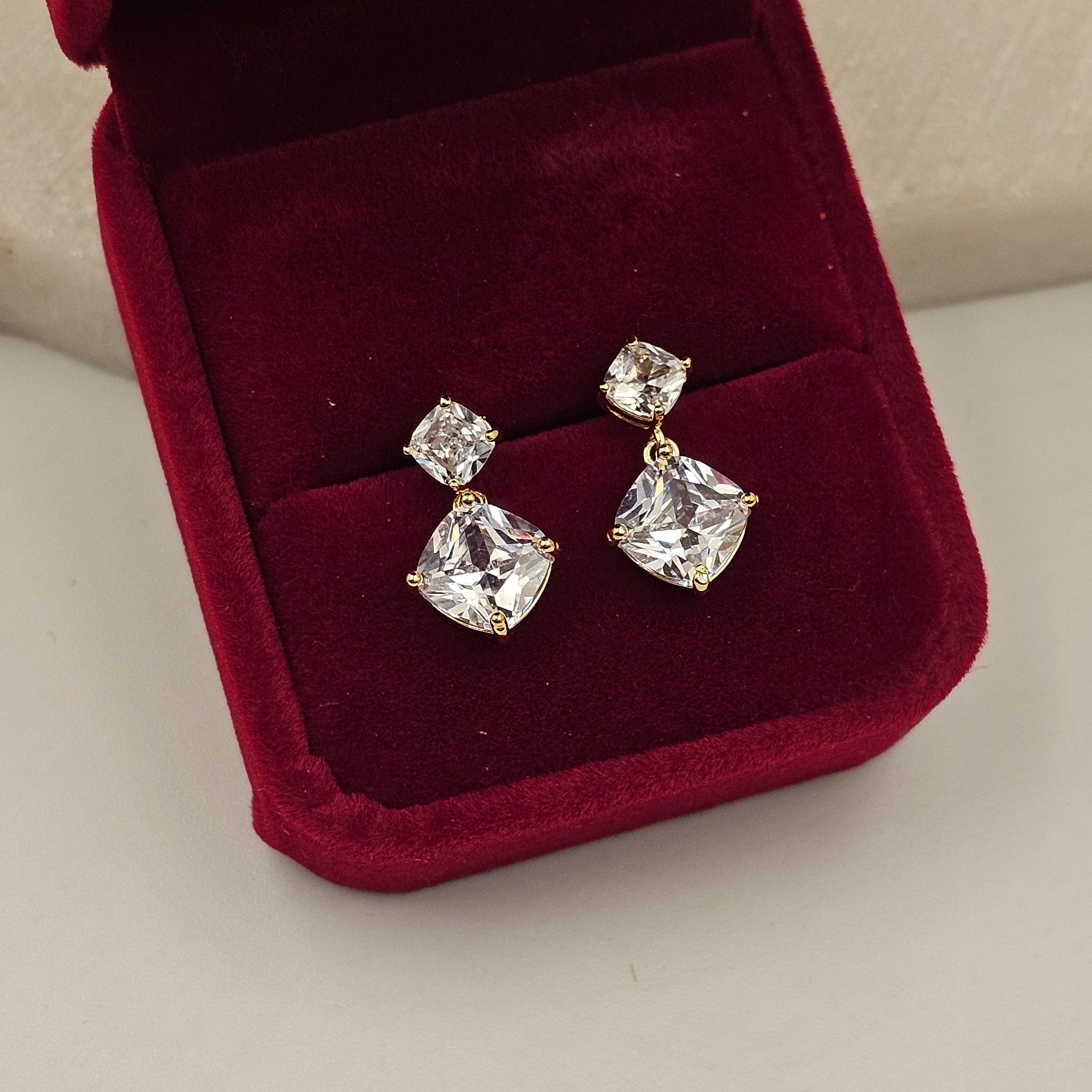 Double Princess Cut Drops