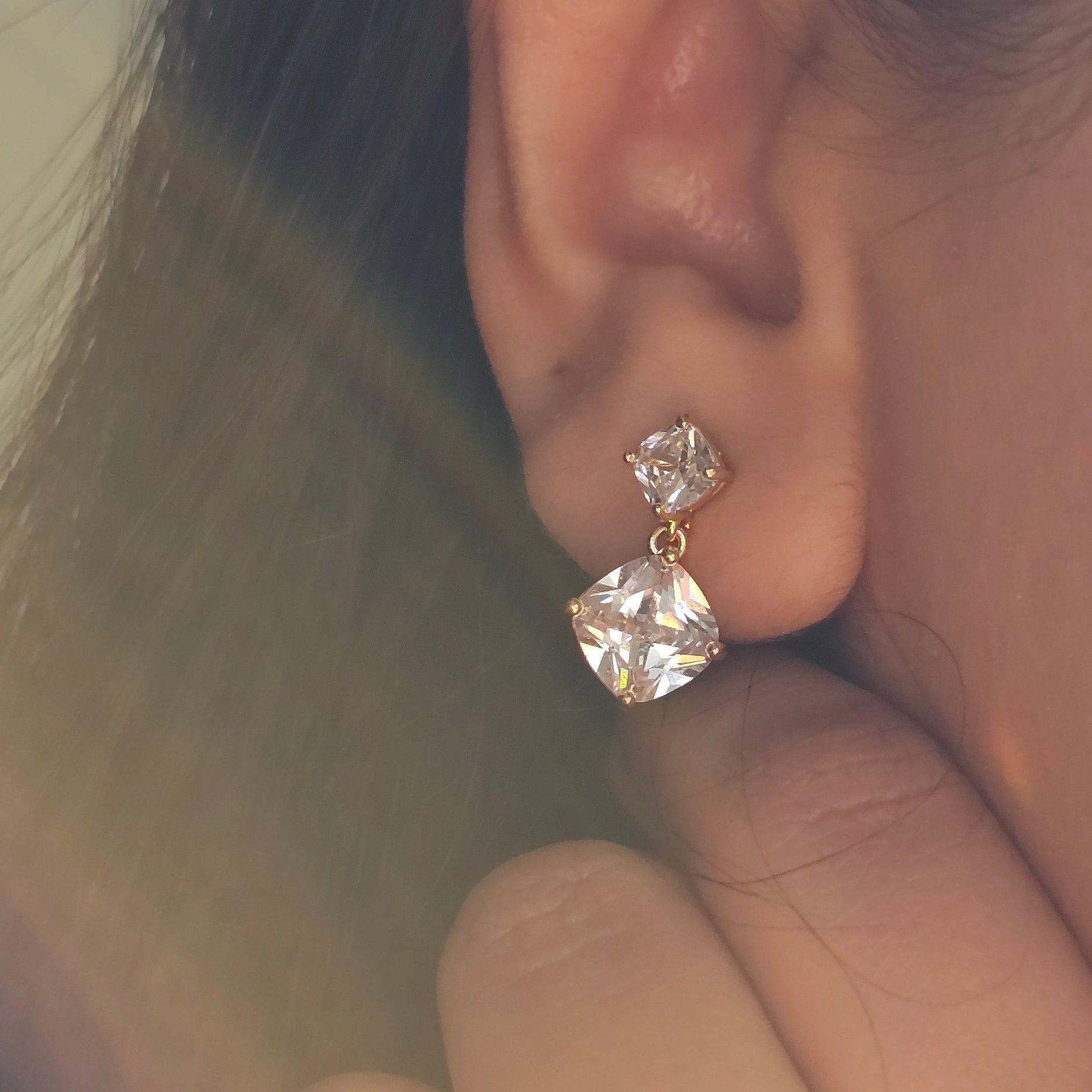 Double Princess Cut Drops