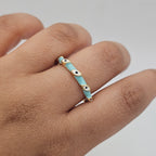 Slim Evil Eye Enamel Ring
