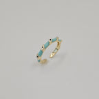 Slim Evil Eye Enamel Ring