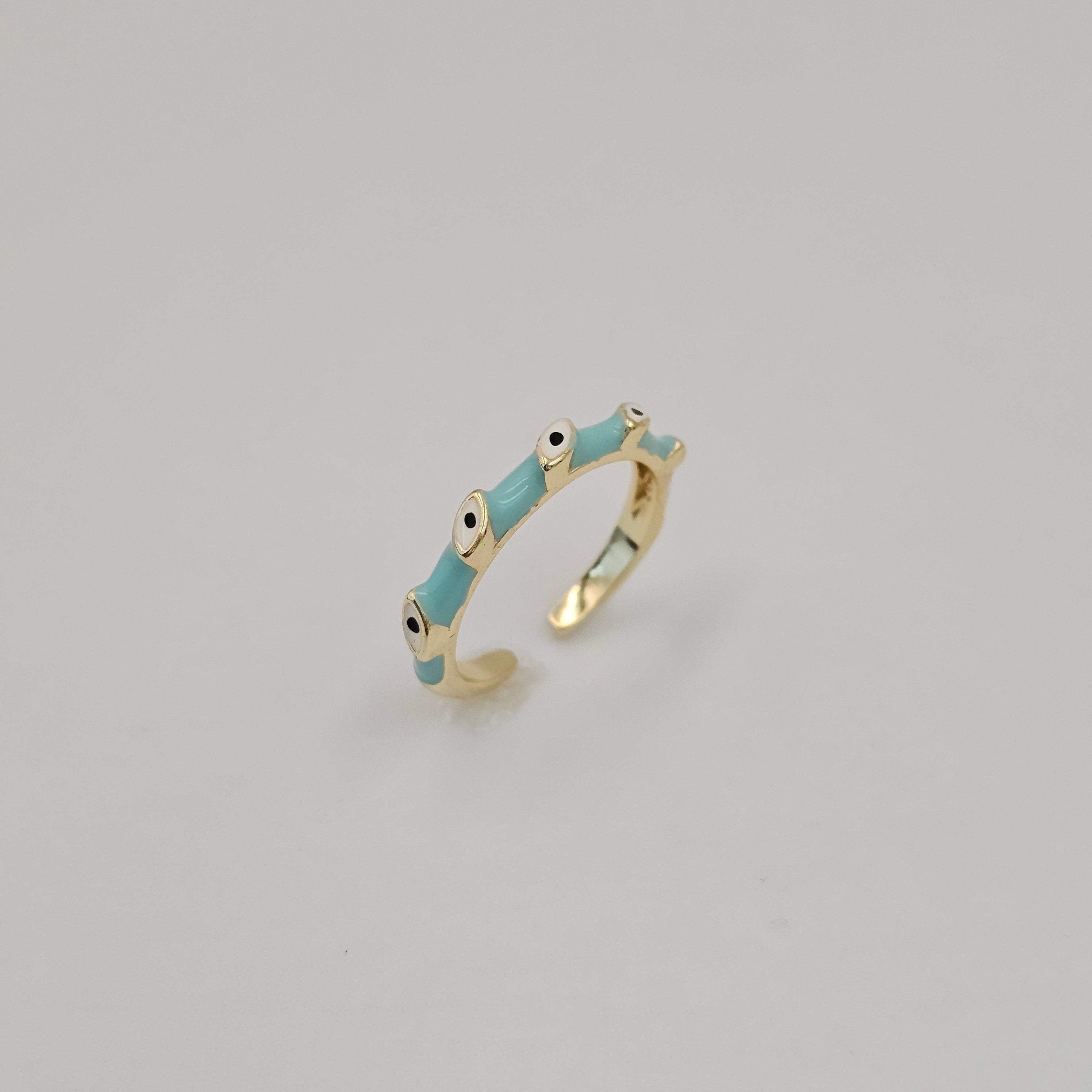 Slim Evil Eye Enamel Ring