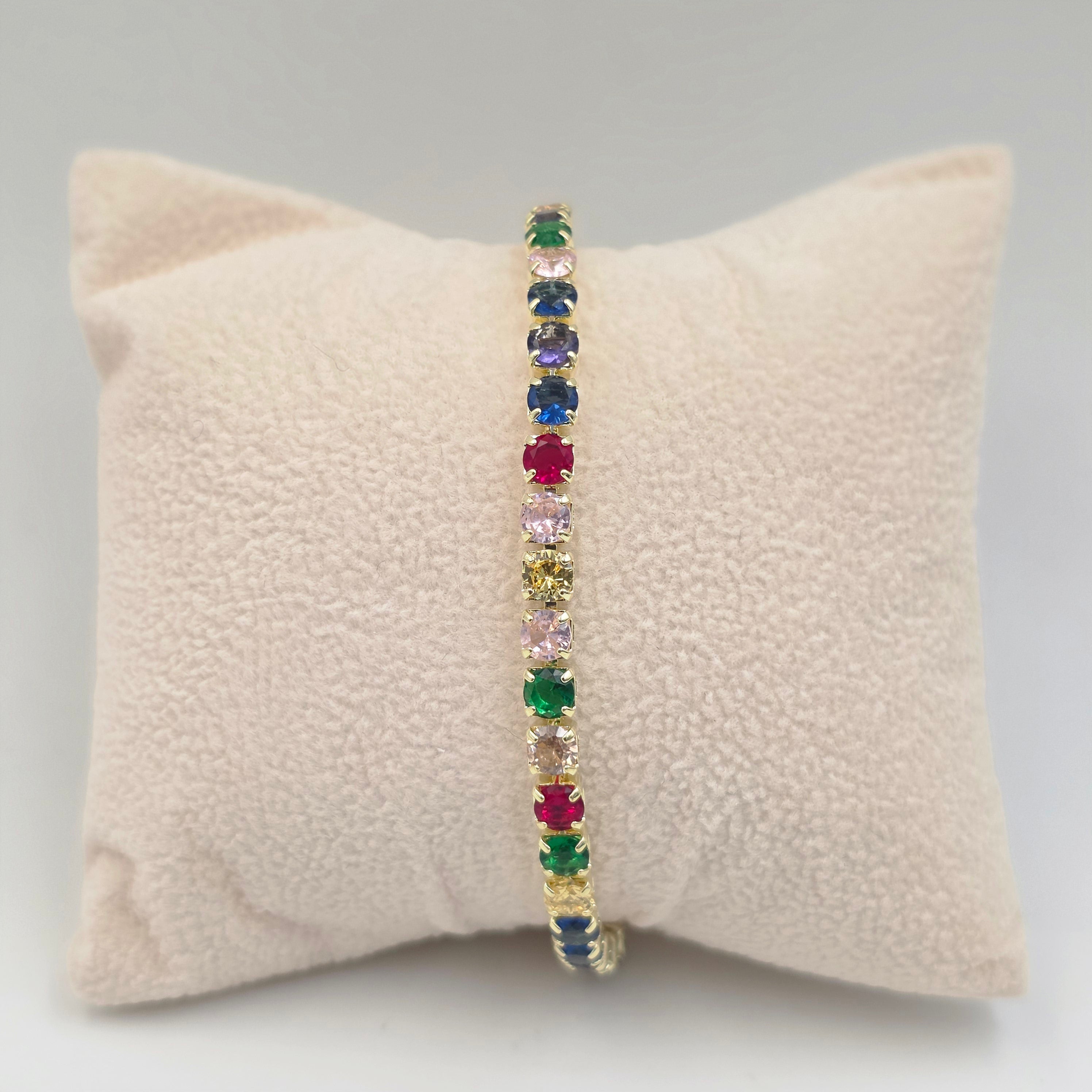 Rainbow Tennis Bracelet