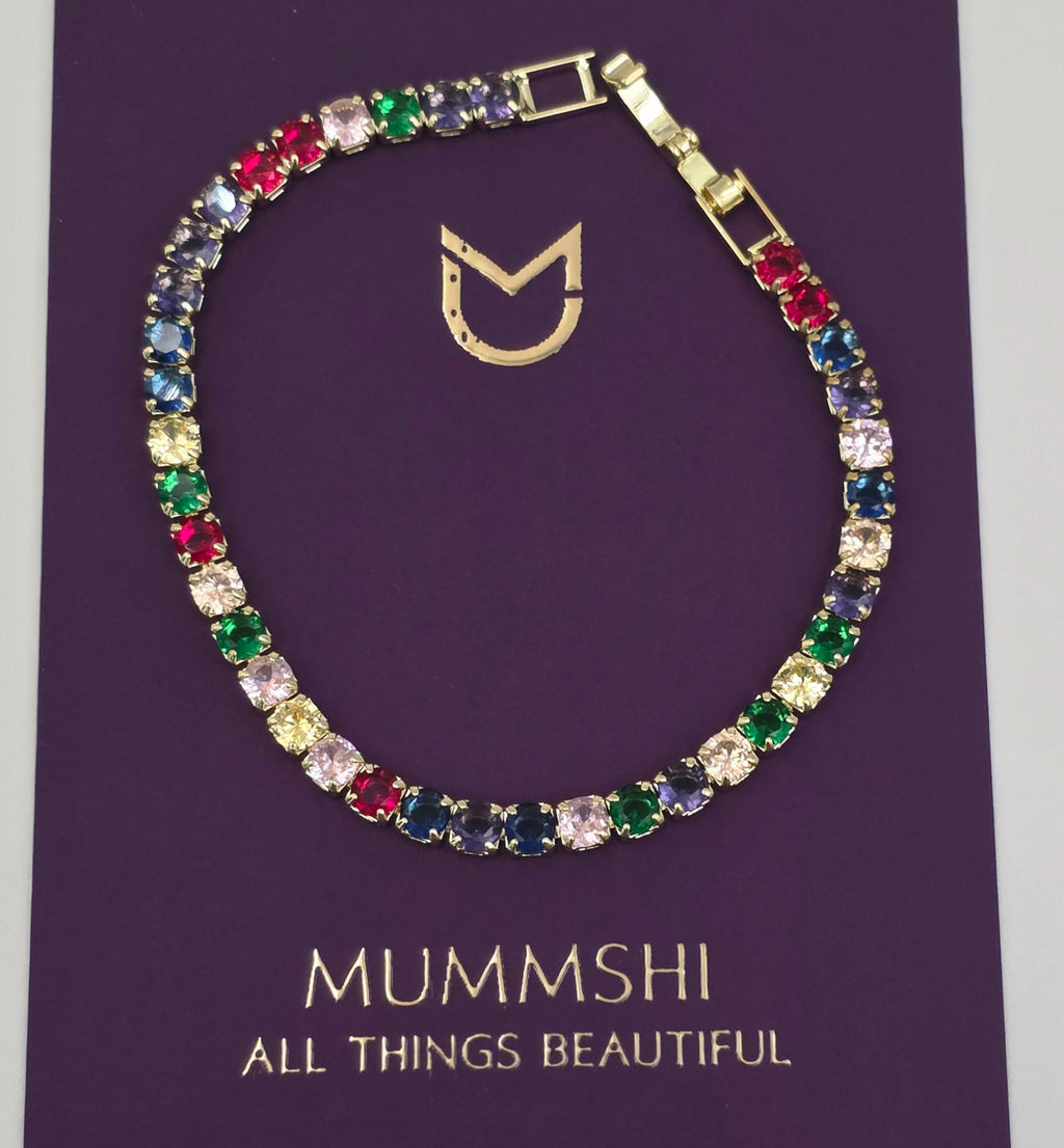 Rainbow Tennis Bracelet