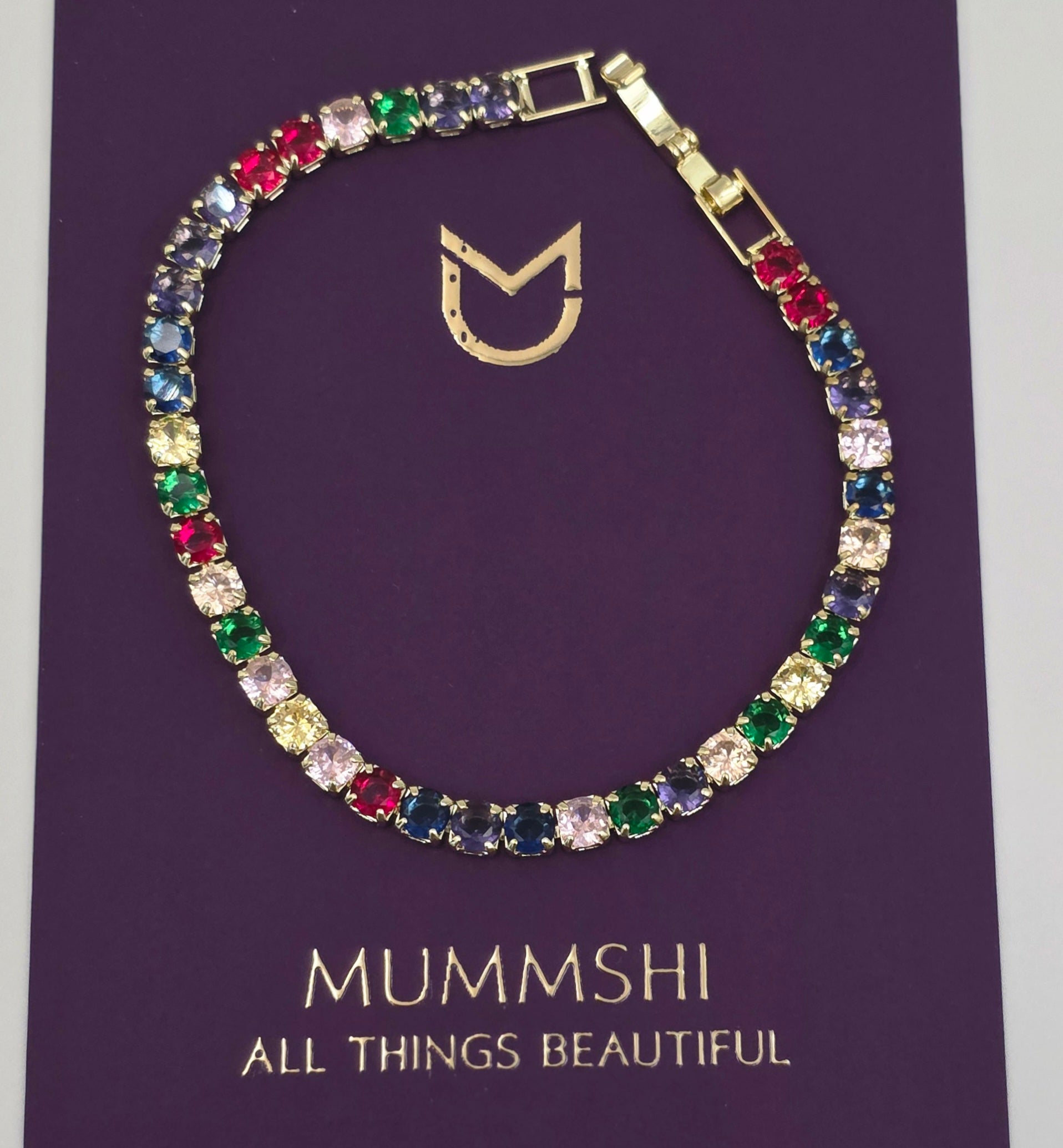Rainbow Tennis Bracelet