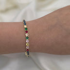 Rainbow Tennis Bracelet