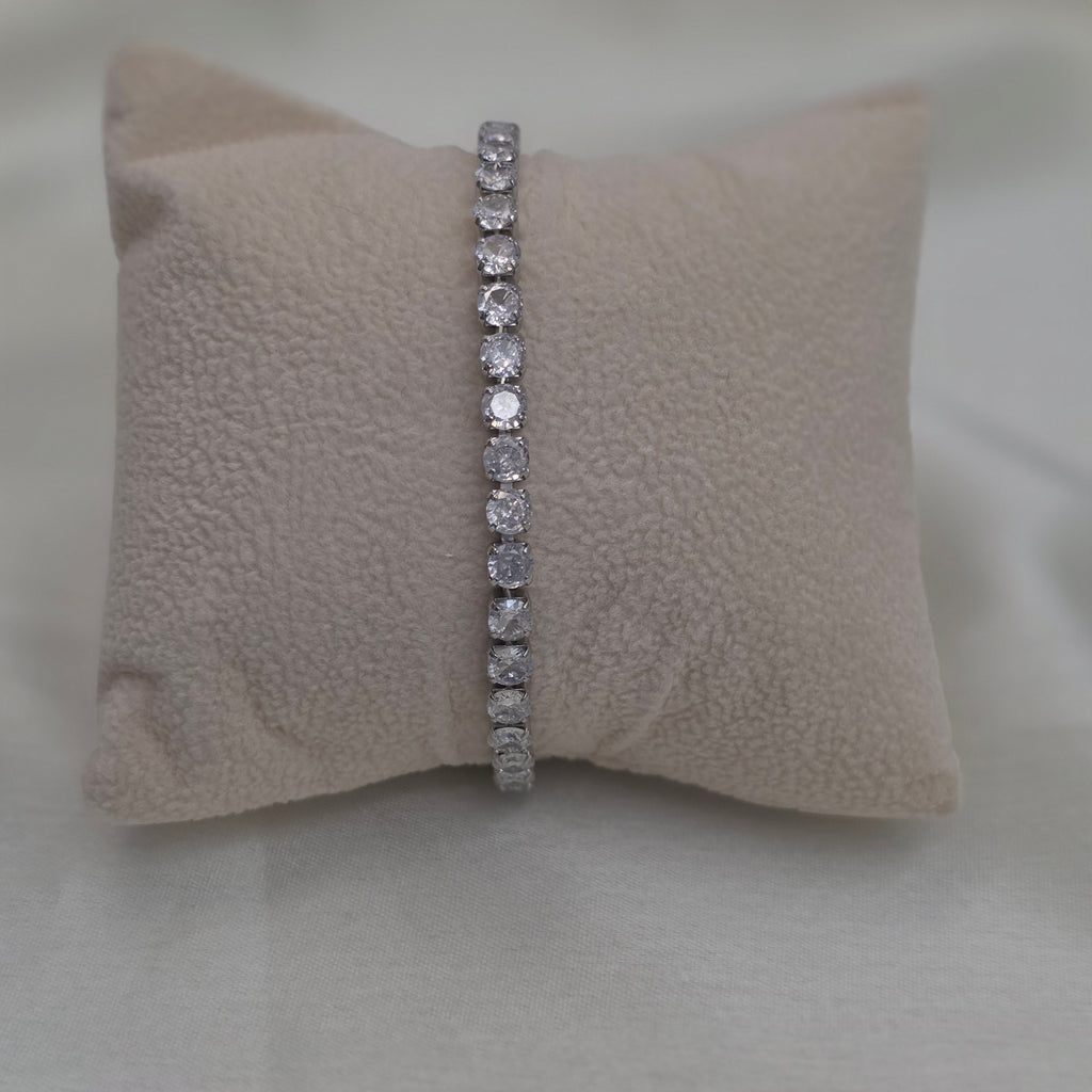 Classic Silver Tennis Bracelet