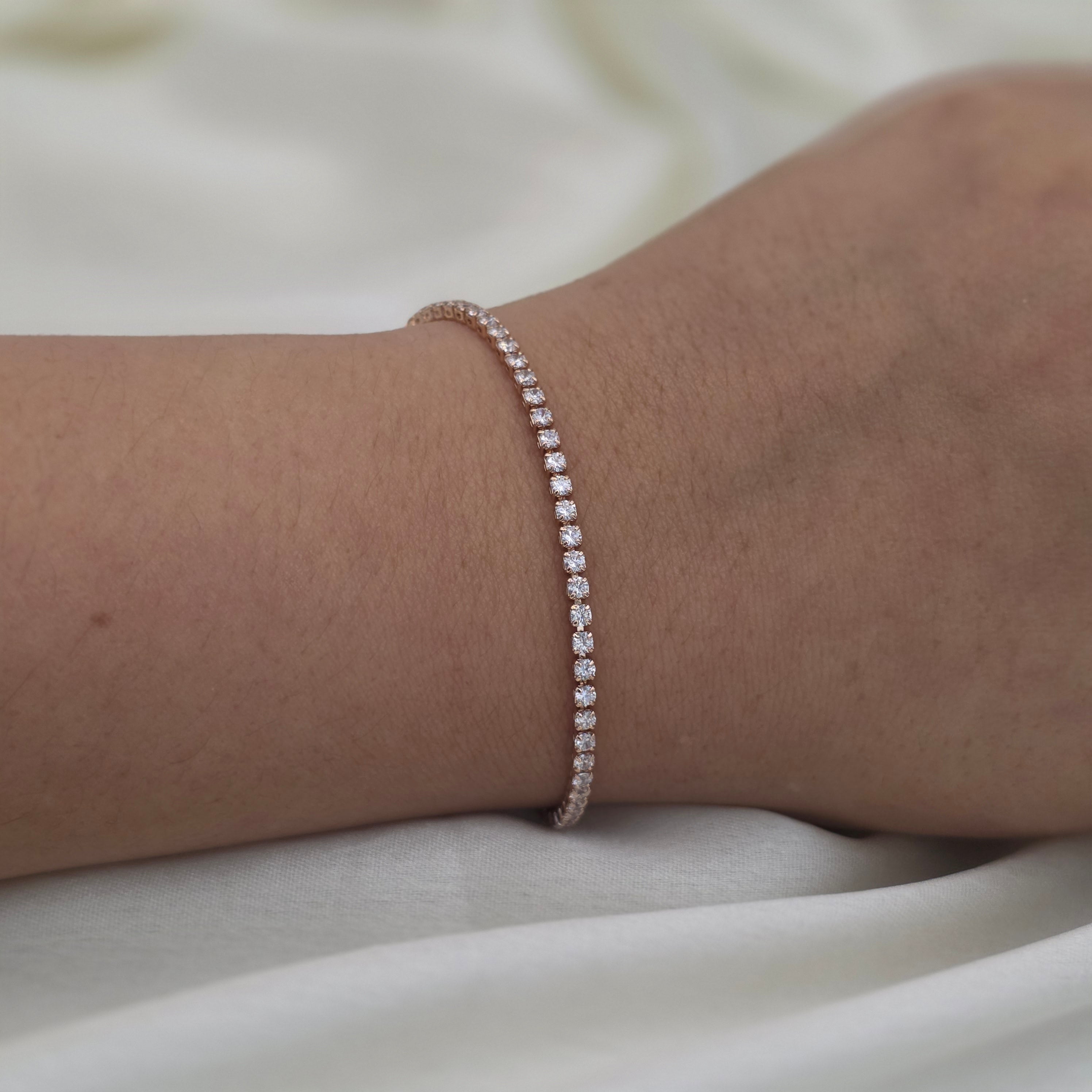 Petite Rose Gold Tennis Bracelet