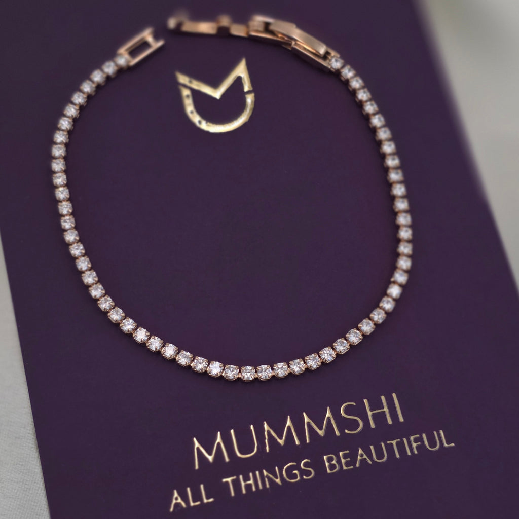 Petite Rose Gold Tennis Bracelet