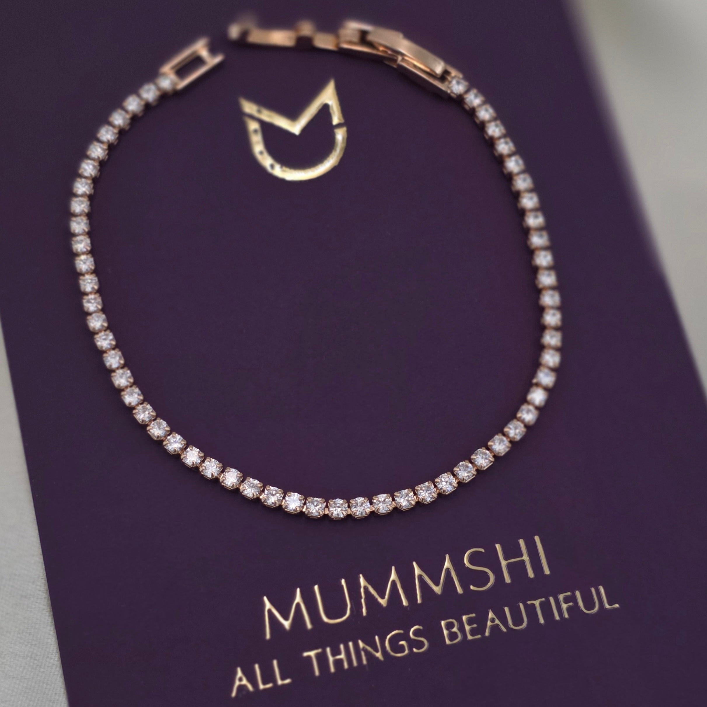 Petite Rose Gold Tennis Bracelet