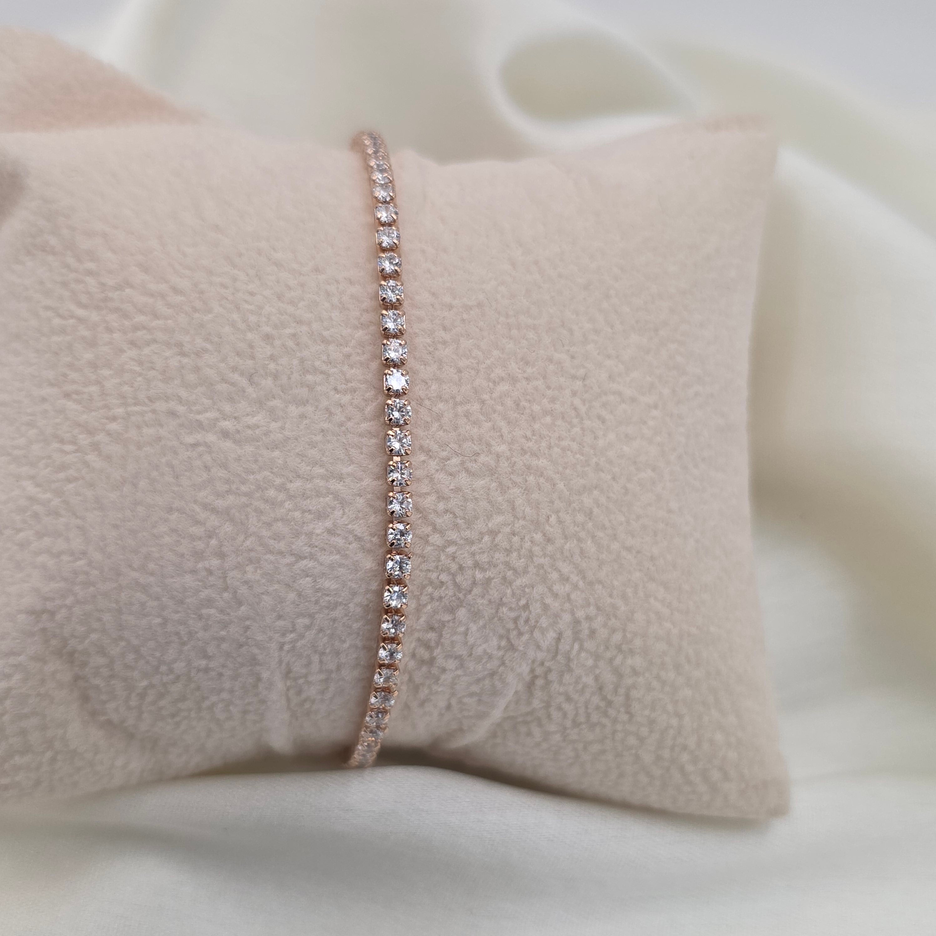 Petite Rose Gold Tennis Bracelet
