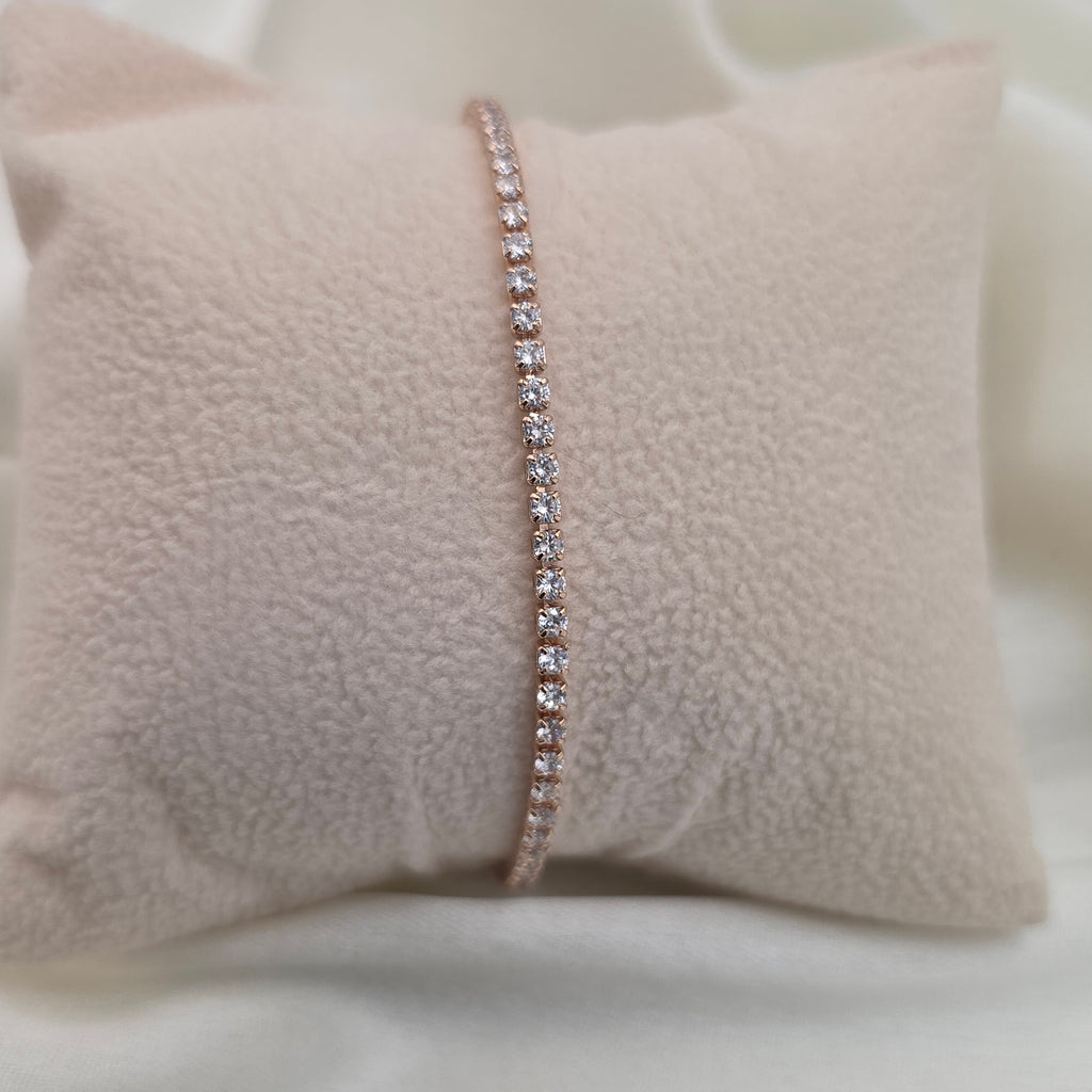 Petite Rose Gold Tennis Bracelet