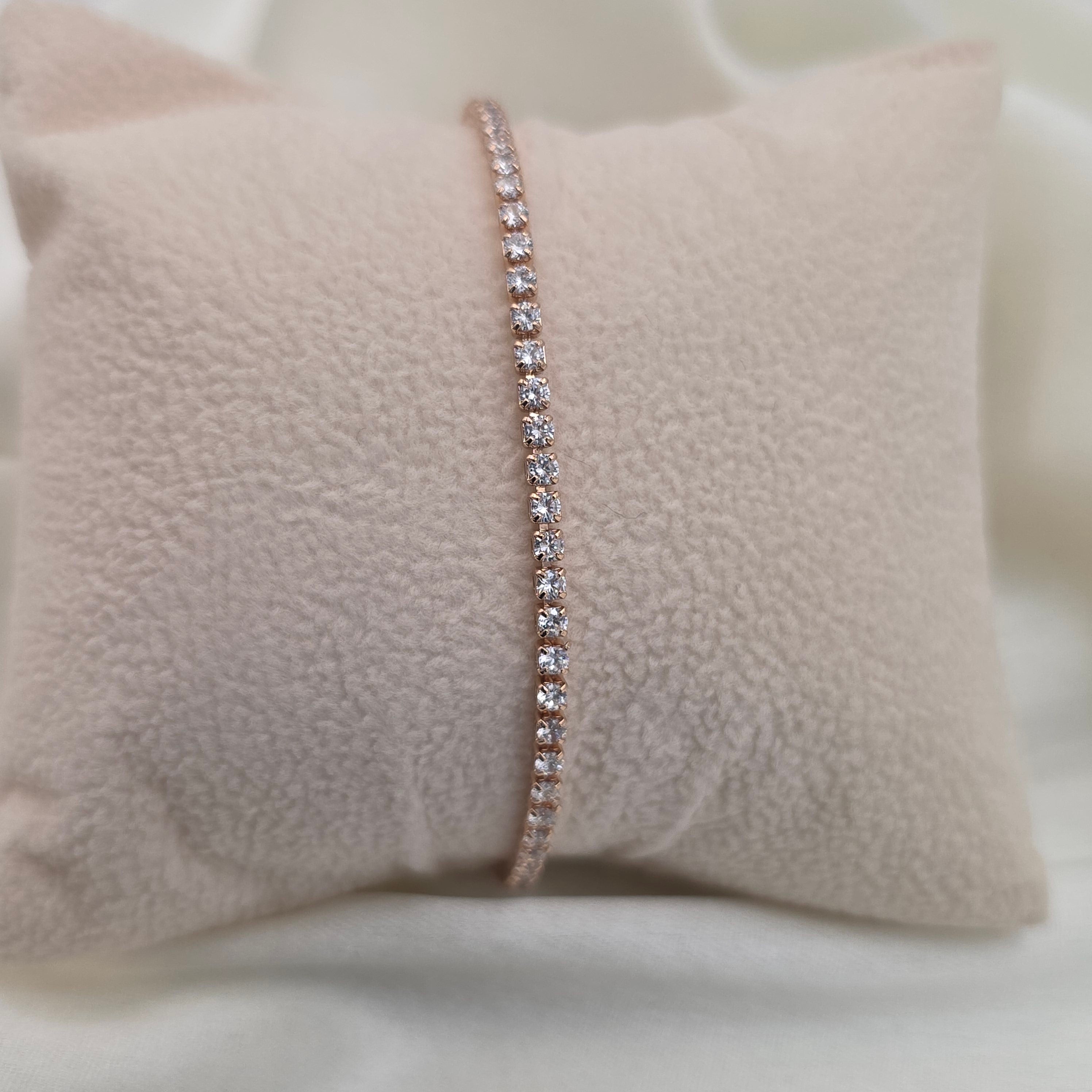 Petite Rose Gold Tennis Bracelet