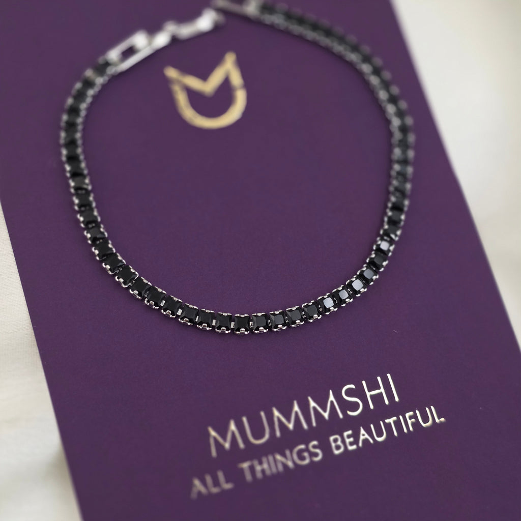 Noir Tennis Bracelet