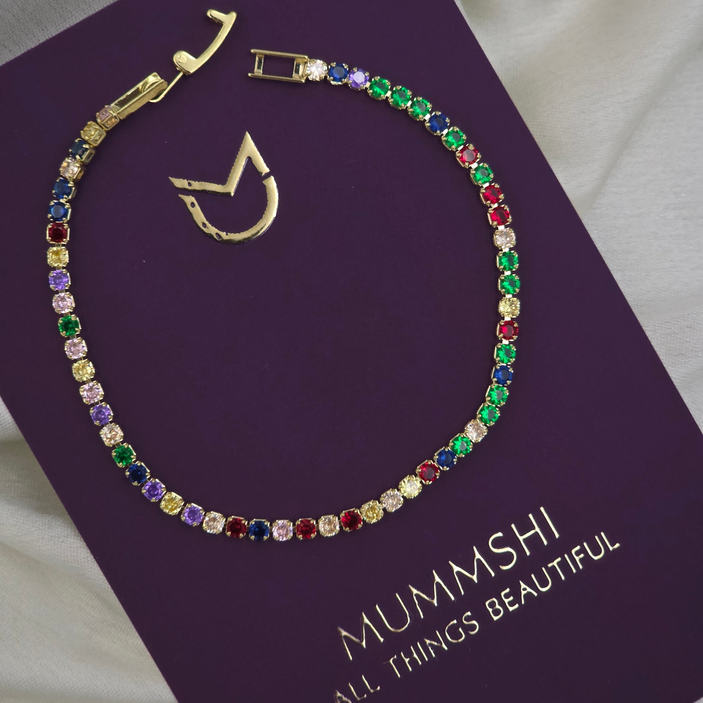Petite Rainbow Tennis Bracelet