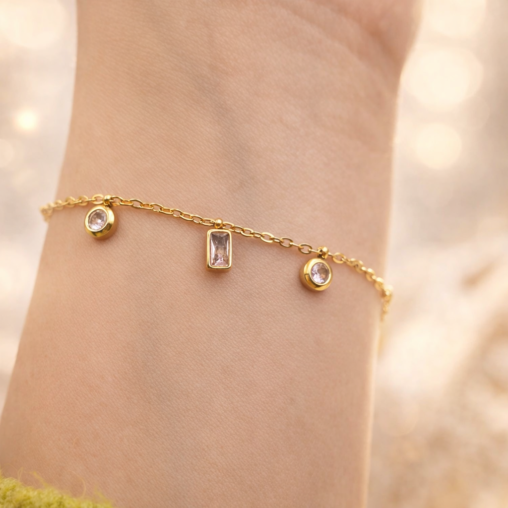 Rosé Teardrop Charm (SS PVD)