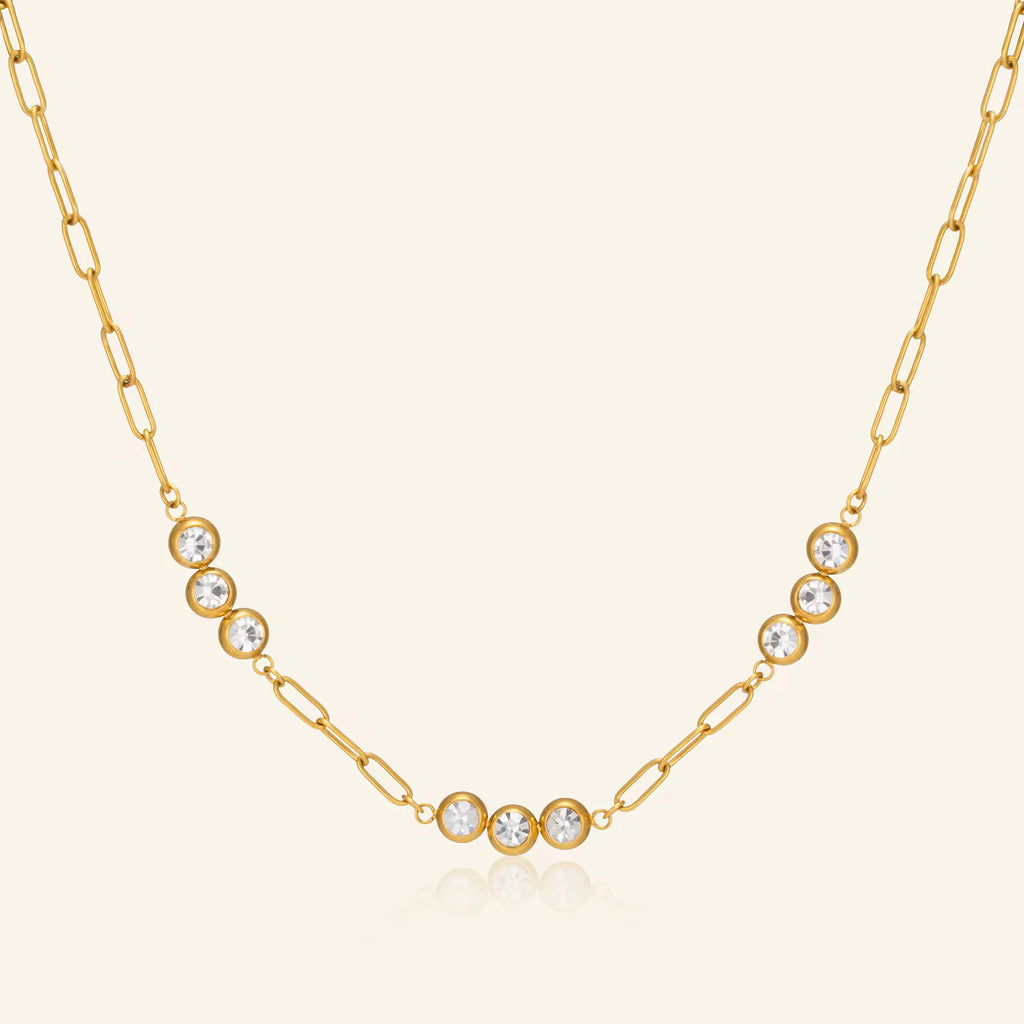 Luna Bezel Necklace (PVD)