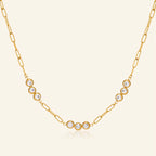 Luna Bezel Necklace (PVD)
