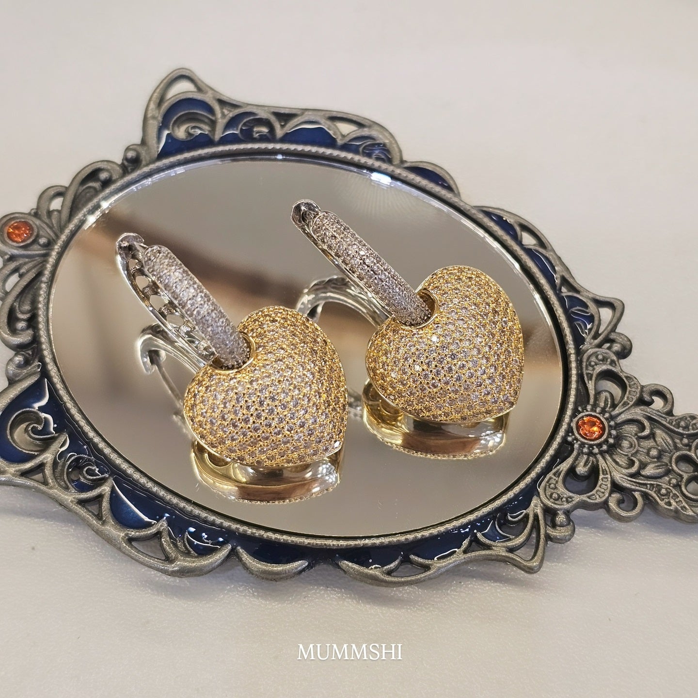 3-Way Luxe Heart Hoops