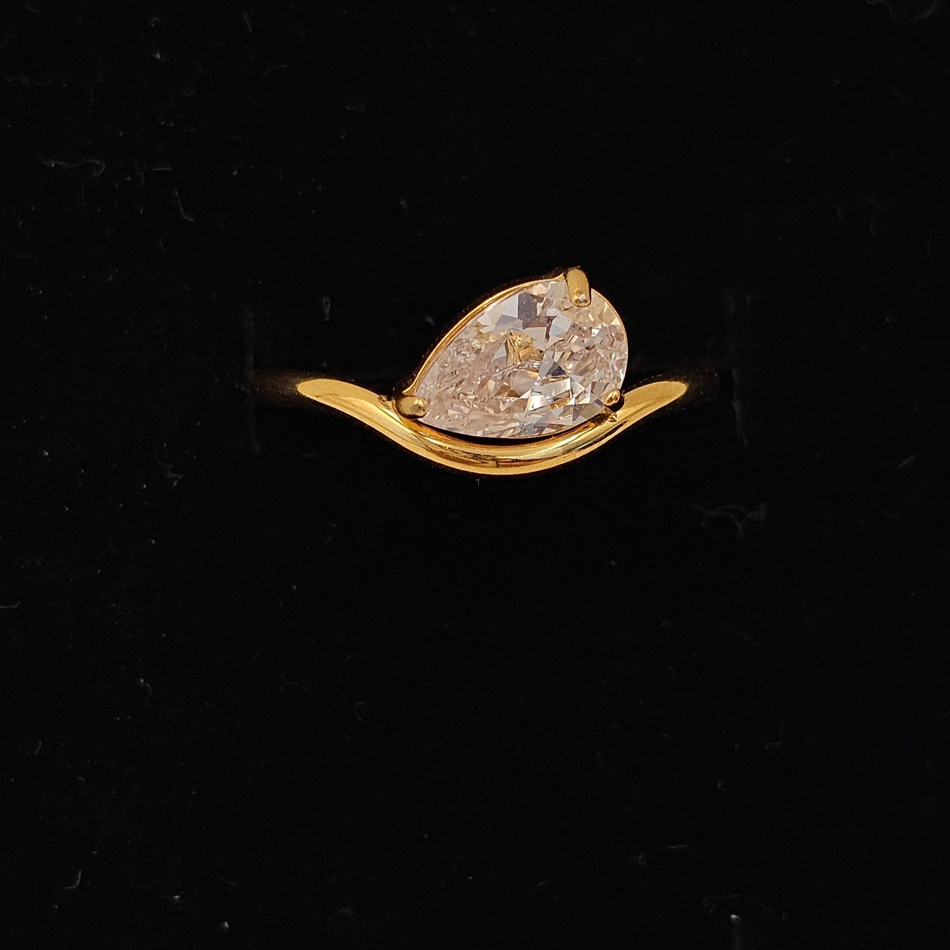 Aurora Solitaire Ring (SS PVD) - Mummshi