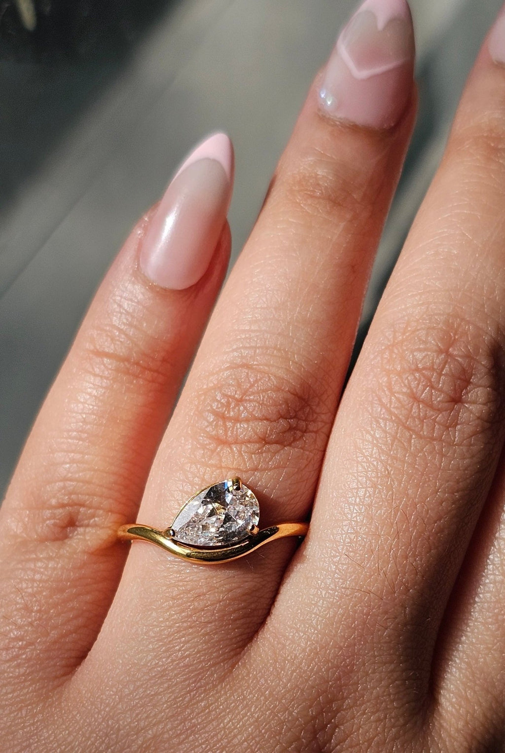 Aurora Solitaire Ring (SS PVD) - Mummshi