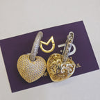 3-Way Luxe Heart Hoops