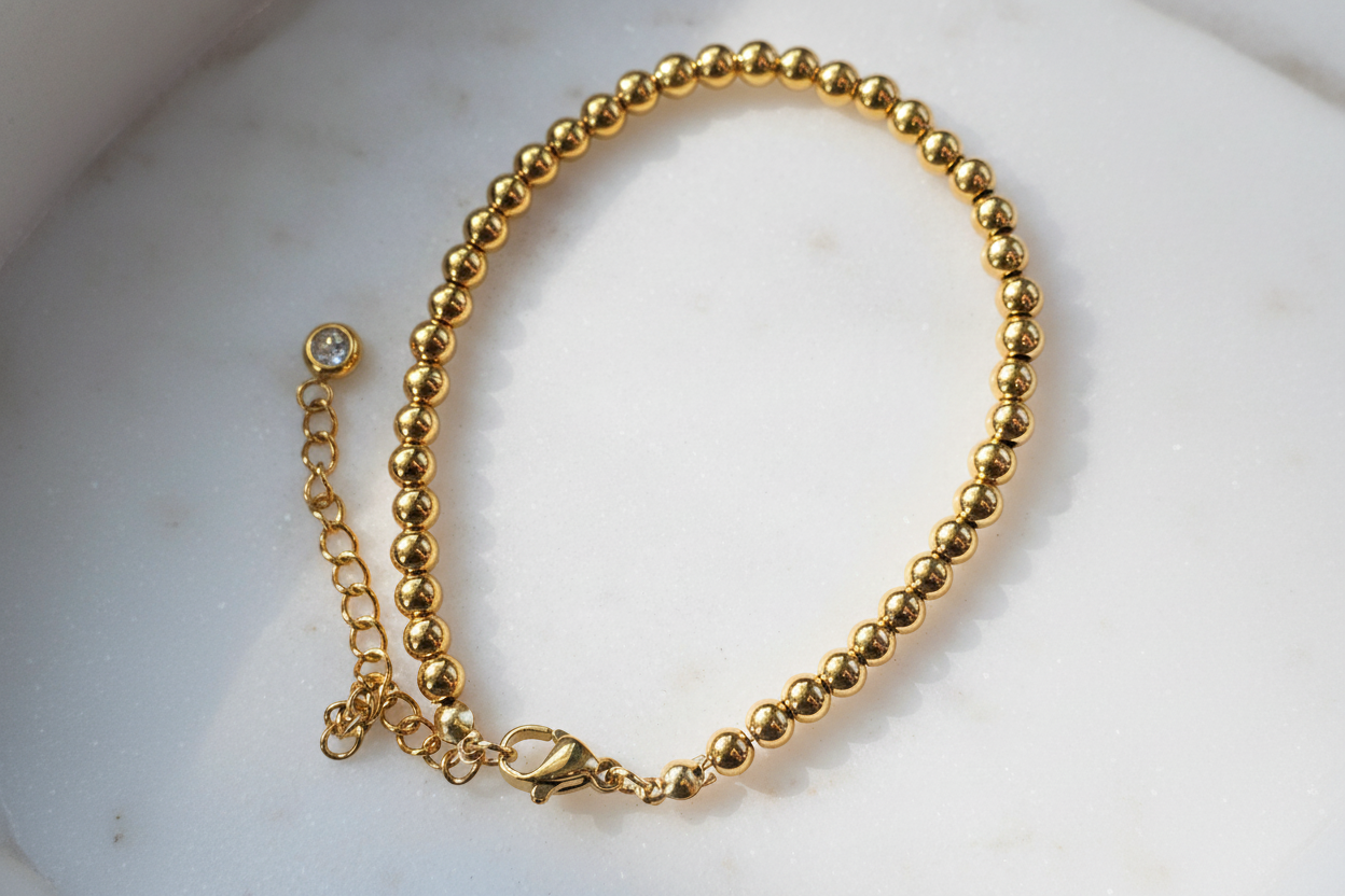 Beaded Glow Bracelet (SS PVD)