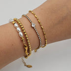Beaded Glow Bracelet (SS PVD) - Mummshi