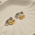 Dual - tone Luna Drop (S925) - Mummshi