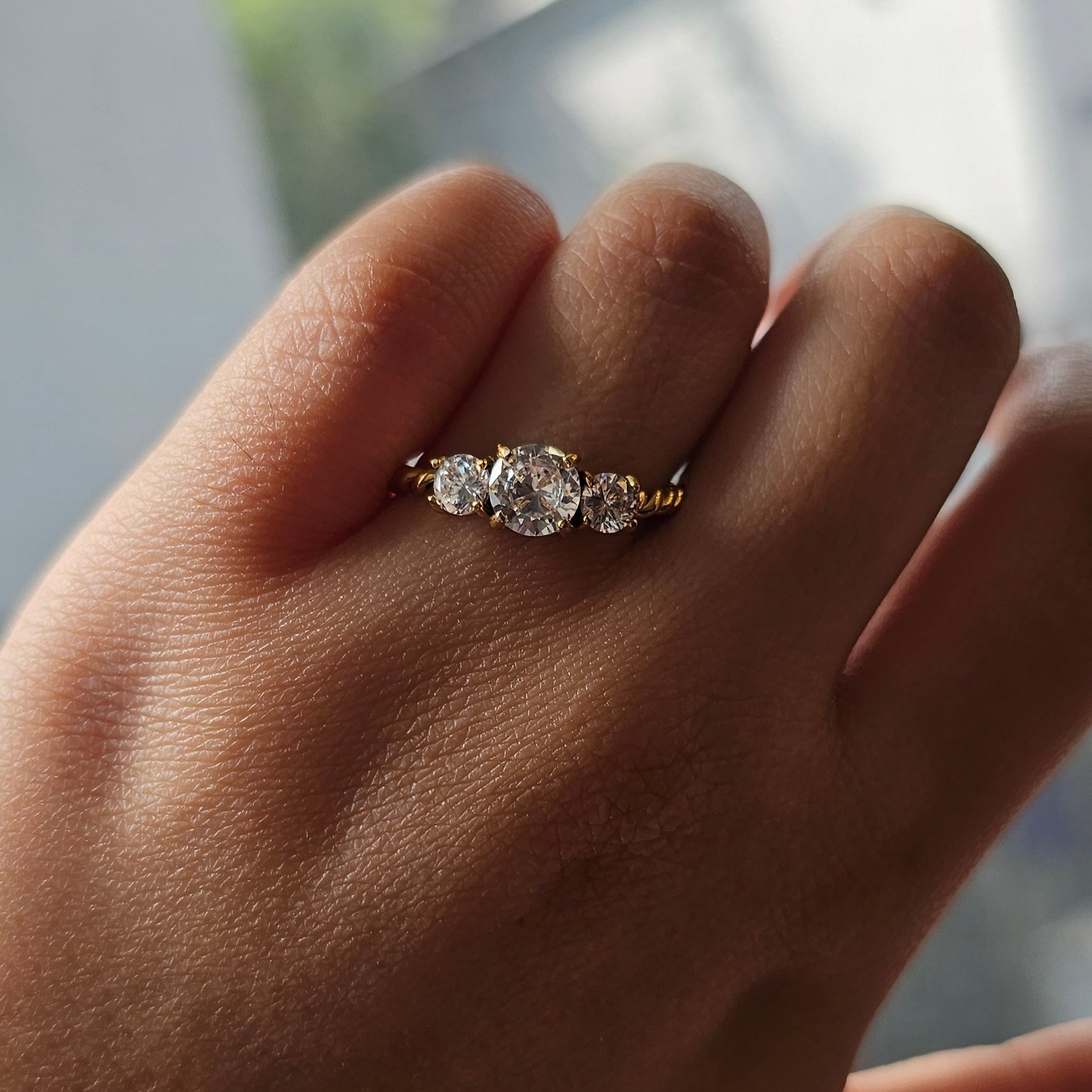 Eterna Trinity Solitaire Ring (SS PVD) - Mummshi