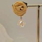 Radiant Rose Crystal Drop Earrings (S925)