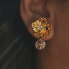 Dahlia Crystal Drop Earrings (S925)