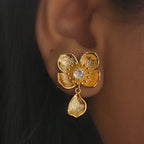 Lily Bloom Droplet Earrings (S925)