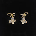 Butterfly Bow Crystal Drops (S925)