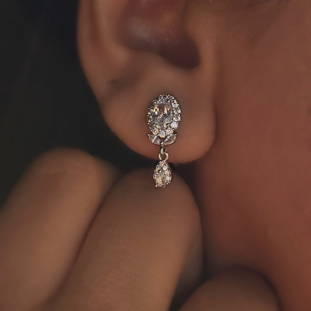 Marquise Crystal Leaf Drops (S925)