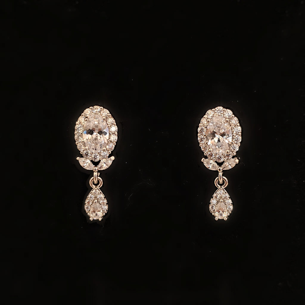 Marquise Crystal Leaf Drops (S925)