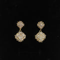 Crystal Cube Drop Earrings (S925)