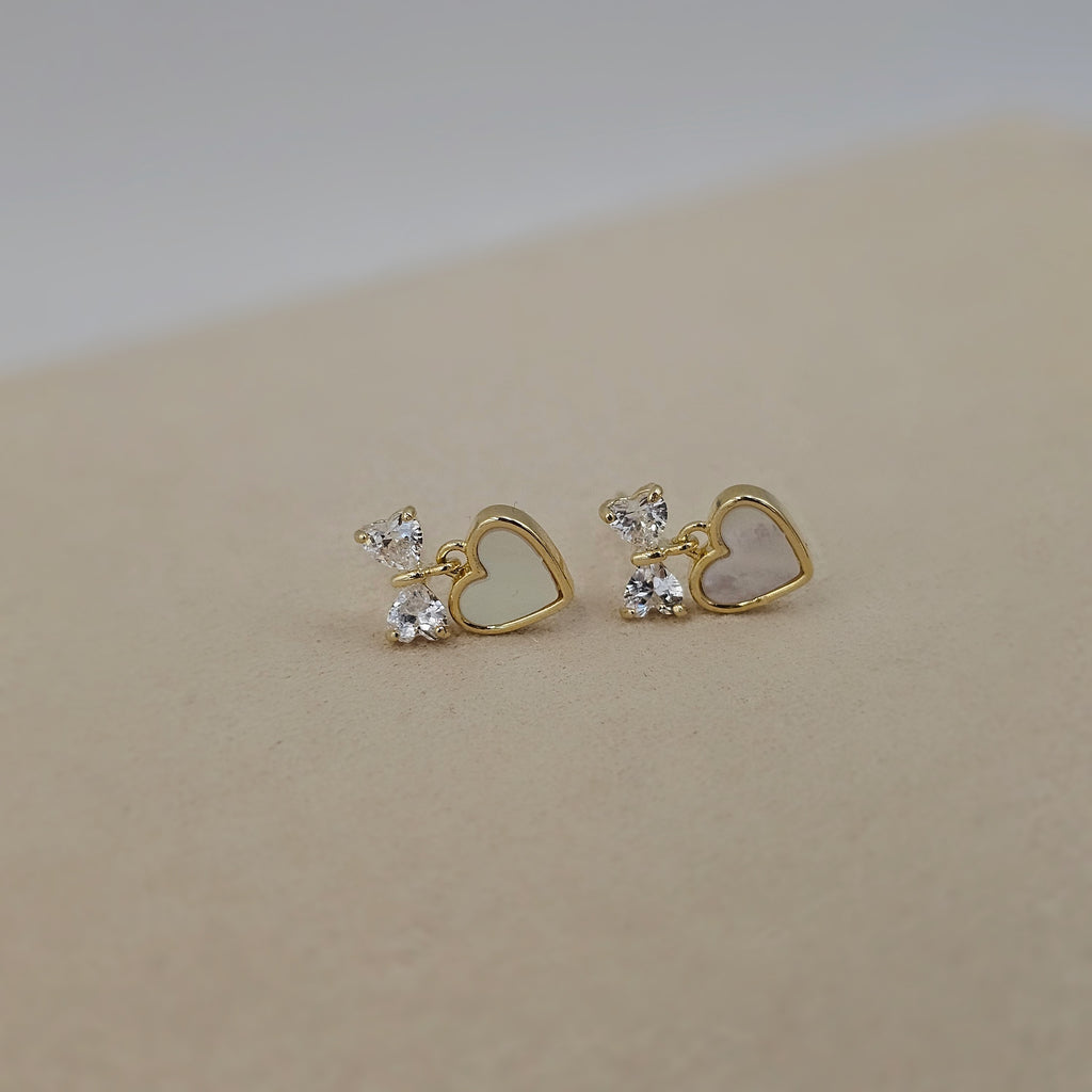 Lovelle Heart Drops Stud (S925)