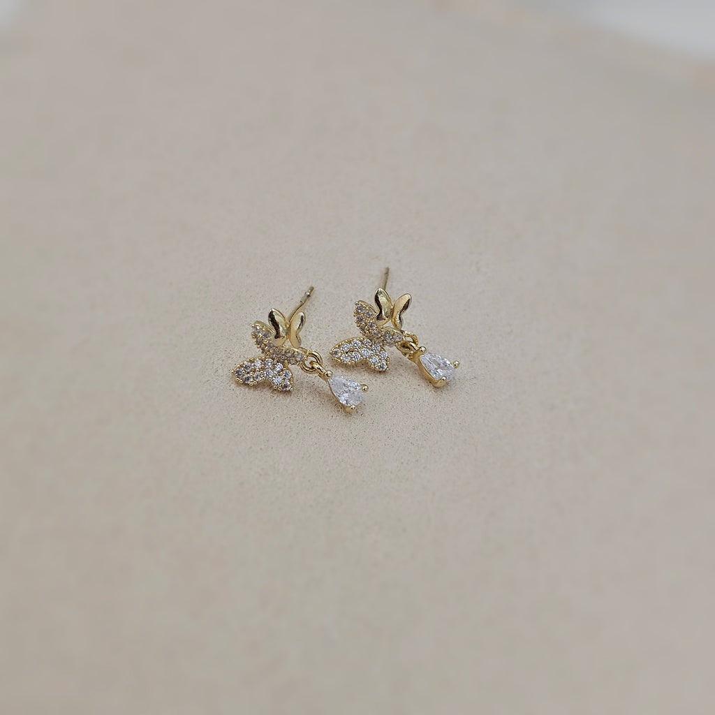 Butterfly Teardrop Studs (S925)