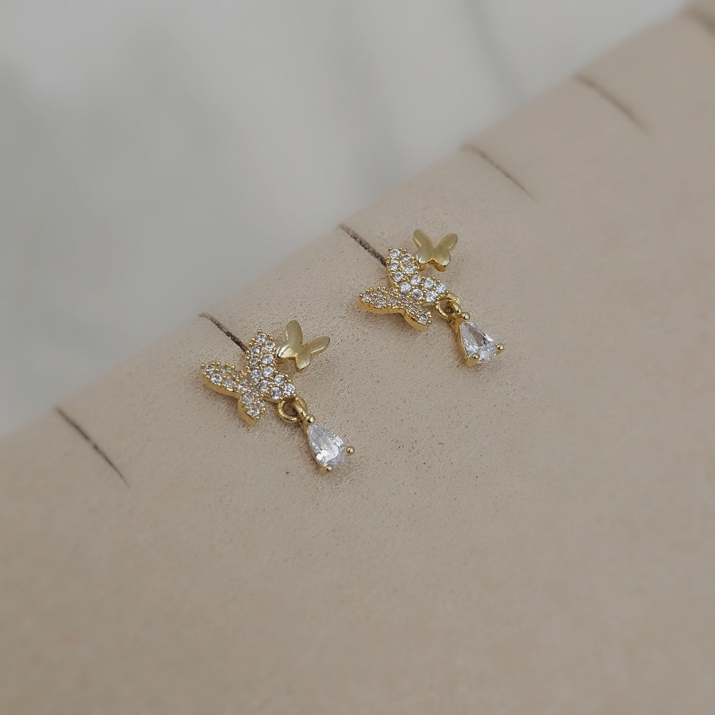 Butterfly Teardrop Studs (S925)