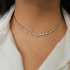 Éclat Diamond Tennis Necklace (PVD)