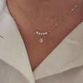 Pear Drop Solitaire Necklace (PVD)
