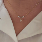 Pear Drop Solitaire Necklace (PVD)
