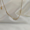 Bezel Link Tennis Necklace (PVD)
