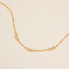 Bezel Link Tennis Necklace (PVD)