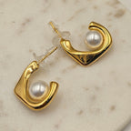 Pearl Arc Hoop (Freshwater Pearls) - Mummshi