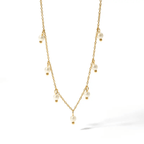 Pearl Drop Charms Necklace (PVD) - Mummshi