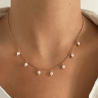 Pearl Drop Charms Necklace (PVD) - Mummshi