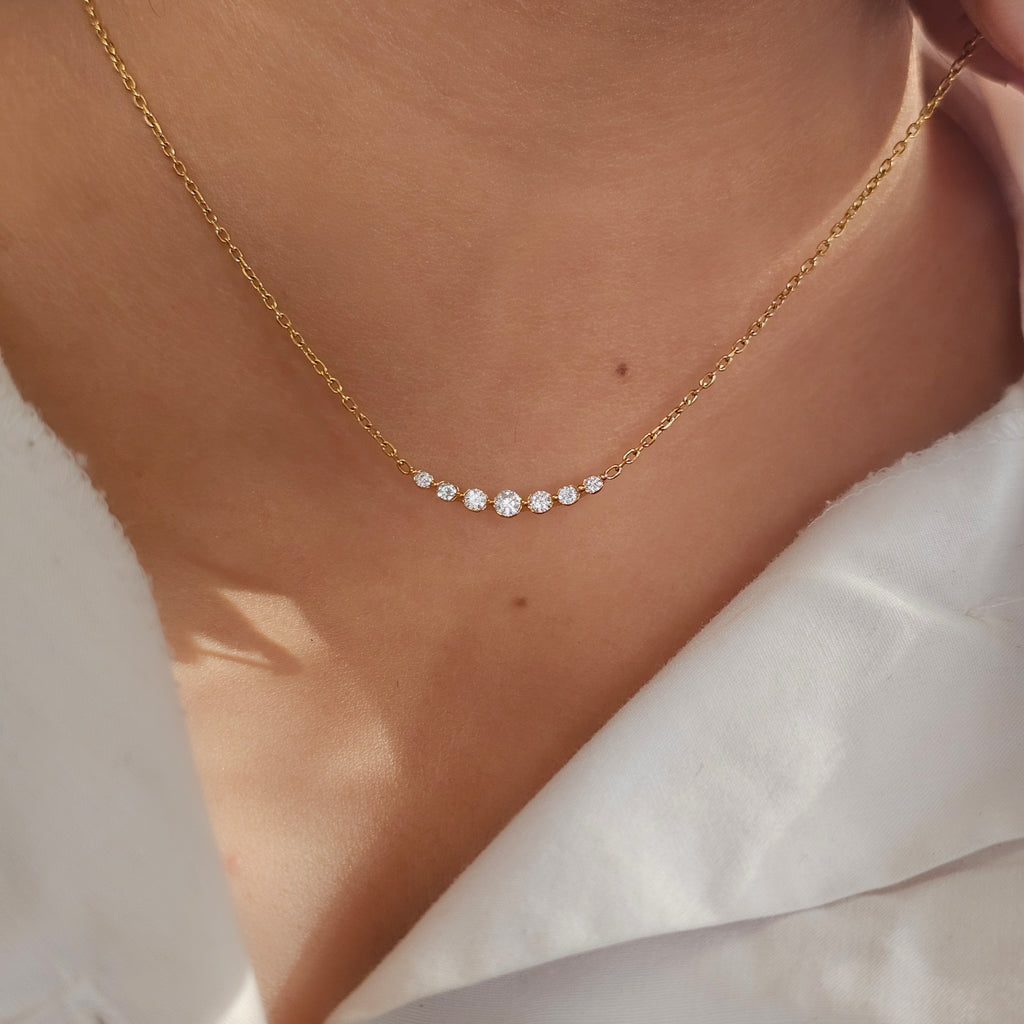 Rachel diamond necklace (PVD)