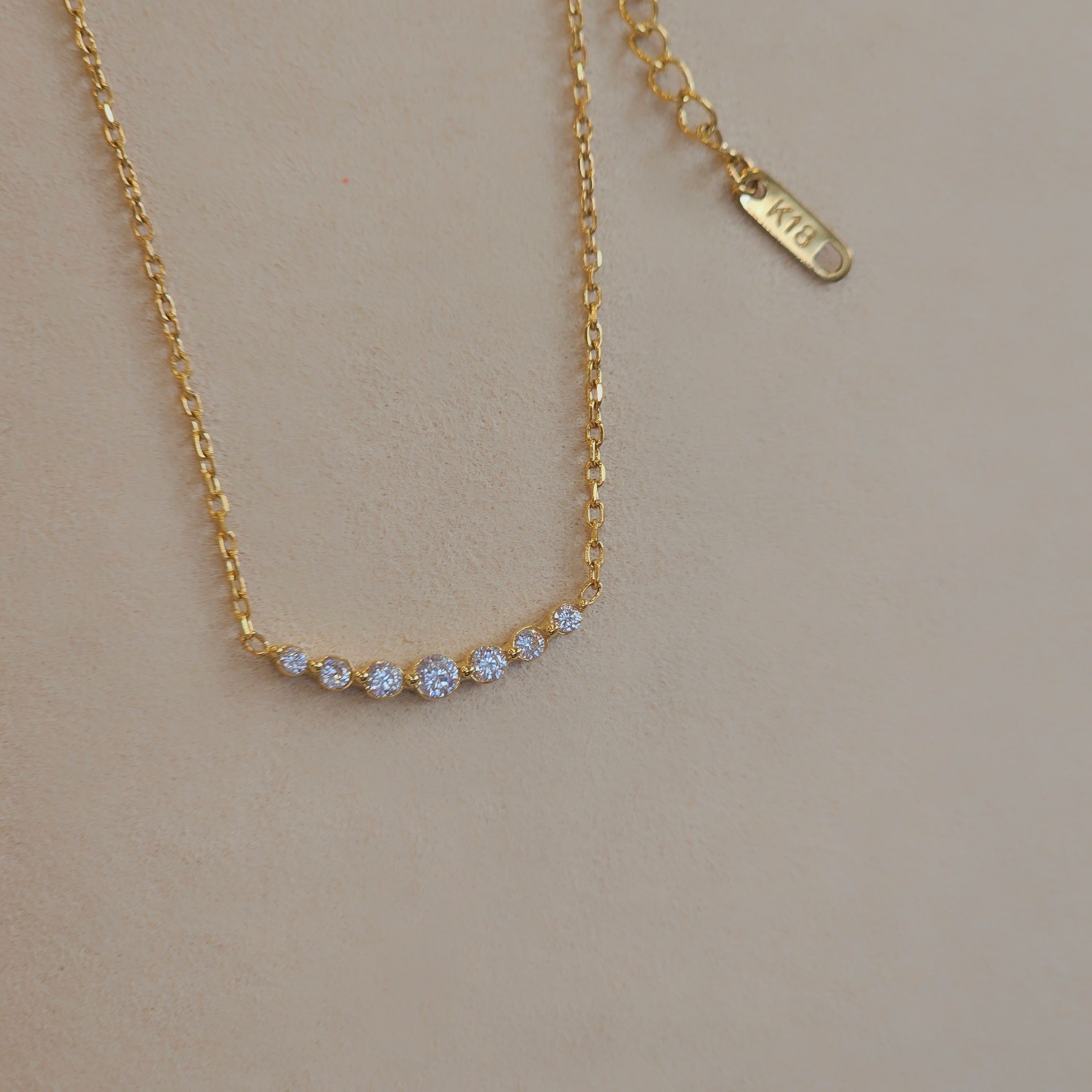 Rachel diamond necklace (PVD)