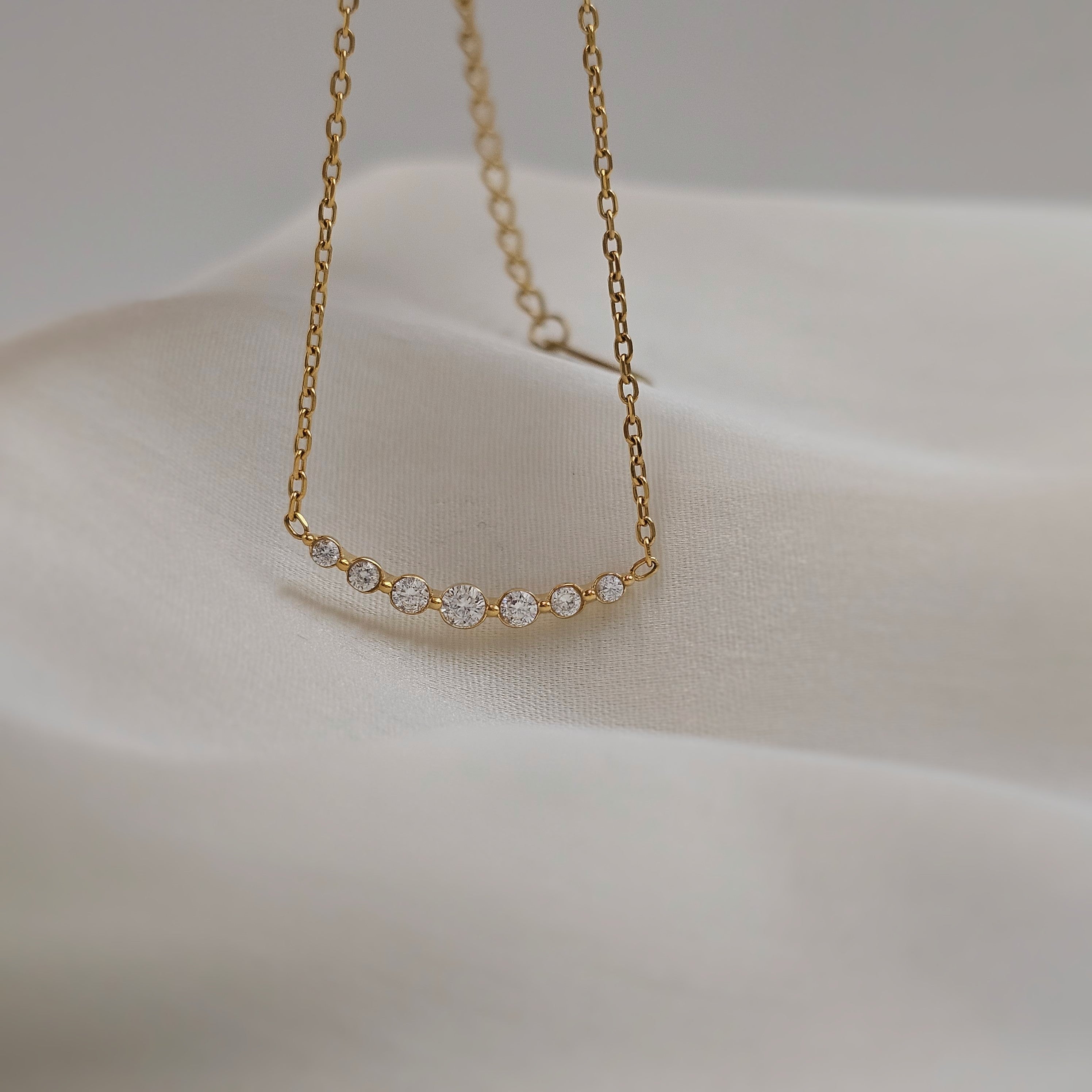 Rachel diamond necklace (PVD)
